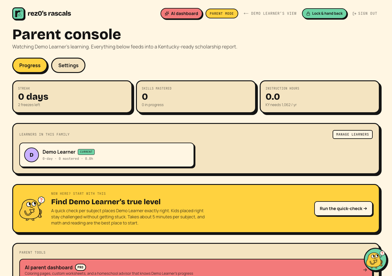 Parent console